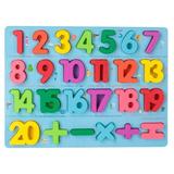 Autrucker Wooden Puzzles for Toddlers Kids Wood Numbers Puzzles 1 Blue Puzzles Boards Set Learning Puzzle Toy Preschool Education Gift for Age 3+ Years Old Boys Girls