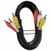 47935 RCA & A-V Tri Cable Jumper - 6 Ft.