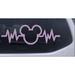 Mickey Mouse Heartbeat Love Car or Truck Window Decal Sticker