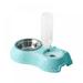 Double Dog Cat Bowls Pets Water and Food Bowl Set with Automatic Waterer Bottle for Small or Medium Size Dogs Cats