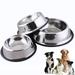 Walbest 2Pack Stainless Steel Dog Bowls with Rubber Bottom Non Skid Non Spill Pets Feeder Bowls Pets Feeder Bowl and Water Bowl for Small/Medium/Large Dogs and Cats