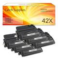 Catch Supplies Compatible Toner Replacement for HP 42X Q5942X Q1338A Q5942 for HP LaserJet 4250TN 4250N 4250DTN 4350N 4350TN 4350DTN Printer (Black 6-Pack)