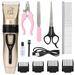 Dog Clippers Cordless Dog Grooming Kit Professional Horse Clippers Detachable Blade with 4 Comb Guides Low Noise Pet Clippers Rechargeable Pet Grooming Tools