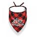 Dog Bandana Christmas Classic Plaid With Tassels Edges Suitable For Small Medium Dogs Cats