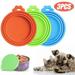 1/3/4Pieces Pet Food Jar Lid Universal Silicone Jar Lid for Pet Food Jars Fits Most Standard Size Dog and Cat Cans BPA Free Silicone Refrigerator Dishwasher Safe