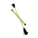 Z-Stix Professional Juggling Flower Sticks-Devil Sticks and 2 Hand Sticks High Quality Beginner Friendly - Neon Series (Banshee Neon Yellow)