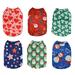 SPRING PARK Holiday Christmas Theme Pattern Pet Vest Shirt Festivals Dog Apparel Festival Puppy Dog Cute T-Shirt Clothes Breathable Pet Apparel for Pet