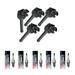 Set of 5 ISA Ignition Coils and Denso Platinum Spark Plugs Compatible with Volvo V70 S80 XC70 XC90 UF341 Fits select: 2006-2007 VOLVO S60 2.5T 2001-2005 VOLVO S60