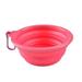 Outdoor Portable Folding Pet Bowls Dogs Travel Bowl Collapsible Non-toxic Durable Silicone Bowls with Mountaineering Buckle