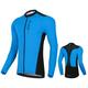 WEST BIKING Men s Cycling Jersey Quick Dry Long Sleeves Zipper Bike Shirt Blue