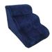 Non Slip Dog Ladder Ramp Zipper Cover Old Cats 3 Tiers Pet Stair for Indoor Dark Blue