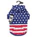 Zack & Zoey Distressed American Flag Hoodie for Dogs X-Small