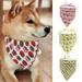 SPRING PARK Dog Bandana Scarf Washable Pet Summer Triangular Bib Fruit Print Adjustable Washable Kerchief Dog Bandana for Small and Large Dogs