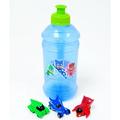 PJ 15.5 oz Pull Up Water Jug with Hero Vehicle 3pk | PJ Water Bottle for Kids | PJ Mini Toy Cars for Boys
