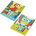 DOUBFIVSY Wooden Puzzles Toddler Toys 1 2 3 4 Years 2Pack Toddler Puzzles Montessori Toy Eco Friendly Child Gift with Animal Alphabet Spelling Puzzles Preschool Learning Toy