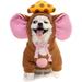 BT Bear Pet Clothes Dogs Hooded Sweatshirt Fruit Warm Coat Sweater Cold Weather Costume for Puppy Small Medium Large Dog Brown Mouse L