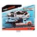 PACK OF 2 - 2019 Ford GT #9 Heritage Edition with Flatbed Truck Light Blue and Orange Elite Transport Series 1/64 Diecast Model Cars by Maisto