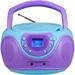 hPlay P16 Portable CD Player Boombox AM FM Digital Tuning Radio Aux Line-in Headphone Jack (Violet)