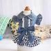 Clearance!Spring Pet Dog Clothes Dog Denim Dress Jeans Skirt Small Dog Dress Puppy Clothes Chihuahua Yorkies Teddy Pet Clothing Blue M