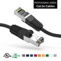 50ft (15.2M) Cat5E Shielded (FTP) Ethernet Network Booted Cable 50 Feet (15.2 Meters) Gigabit LAN Network Cable RJ45 High Speed Patch Cable Black (4 Pack)