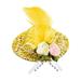 YUEHAO Pet Supplies Chicken Hats For Hens Tiny Pets Funny Chicken Accessories Adjustable Elastic Strap Fashion Feather Hat For Rooster Parrot Poultry Stylish Show Costum Yellow
