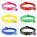 1 pcs Cute Breakaway Cat Collars with Bell Safety Buckle Adjustable Safe Pet Collar for Cat Dogs (Black Green Blue Pink Red Yellow)