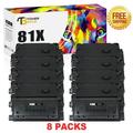 Toner Bank Compatible Jumbo Toner Cartridge Replacementr for HP 81X CF281X 81A CF281A High Yield (Black 8-Pack)