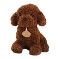 Simulation Teddy Dog Lucky 25cm Brown Cute Simulation Dog Plush Toy Stuffed Animal Puppy Doll Teddy Dog Doll for Kids and Annual Party Gift New