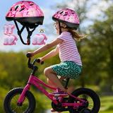 QIYAA Kids Bicycle Helmet Protective Gear Set Children Boys Mtb Bike Helmet Girl Cycling Knee Elbow Wrist Pads for 4~110 Years