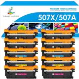 True Image 10-Pack Compatible Toner Cartridge for HP CE400X 507X Work with Enterprise 500 color M551dn M551xh MFP M575dn M575F M570dn Printer (4*Black 2*Cyan 2*Magenta 2*Yellow)