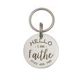 Anavia Stainless Steel Double Sided Round Name - Phone & Hello I Am Engraved Dog & Cat ID Tag Silver L