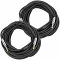 2 X 25 Ft foot 1/4 pro audio PA DJ sound amplifier amp to Speaker Cable cord