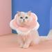 Promotion!Pet Cat Dog Elizabeth Circle Collar Flower Shape Cotton Adjustable Dogs Protective Neck Collar Cone Pet Recovery Wound Collars Pink S