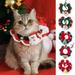 Deyuer Pet Collar Christmas Series Pattern Dress-up Woolen Yarn Festival Decor Pet Dogs Cats Collar for Holiday
