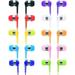 Bulk Earbuds 10 Pack for Classroom Wholesale Earbuds Headphones Wired Stereo Earphones Multi Color for Kids