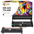 Toner Bank TN450 Toner Cartridge DR420 Drum Unit Set Compatible for Brother TN-450 DR-420 MFC-7360N HL-2240 DCP-7065DN HL-2275DW Intellifax 2840 2940 (1x TN450 Toner + 1x DR420 Drum)