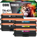 Cool Toner 6-Pack Compatible Toner Cartridge for Brother TN431 TN-431 DCP-L8410CDW MFC-L9570CDWT L8690CDW Printer Ink 3 Black Cyan Magenta Yellow