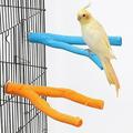 AURORA TRADE Wood Bird Stand Perch Natural Tree Branch Paw Grinding Standing Climbing Toy Cage Accessories for Small and Medium Parrots Parakeets Cockatiels Lovebirds Sun Conures