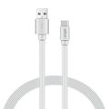 XYST XYS-TC4604F Charge and Sync USB to USB-C Flat Cable 4 ft. (White)