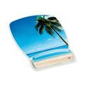 Fun Design Clear Gel Mouse Pad with Wrist Rest 6.8 x 8.6 Beach Design | Bundle of 10 Each