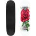 red rose flower isolated watercolor rose stock Outdoor Skateboard Longboards 31 x8 Pro Complete Skate Board Cruiser
