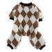 Dog Pajama Plaid Soft Material Stretchable Dog Pajamas Onesie Pet Pjs Dog Hair Cover for Small Medium Breed Pet