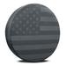 BDK Black and Gray American Flag Spare Tire Cover for 16 17 Wheels Fits Jeep Wrangler All Weather