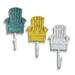 Shabby Chic Chairs Set of 3 Resin and Iron Wall Hooks QGM22678