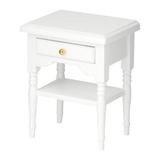 EOTVIA Wood Miniature Nightstand for 1/12 Dollhouse Bedroom Furniture Bedside Table Life Scene Decoration DIY