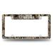 Boston NHL Bruins Chrome Metal License Plate Frame with Mossy Oak Camouflaged Camo Design