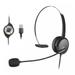 Docooler OY131 Single Ear Headset USB Headphones Head-mounted Computer Headphone for RightLeft Ear Call Center Headsets with in-Cord Control