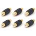 6-Pack Gold Plated RCA Female to RCA Female Coupler Compatible with Phono Speaker RCA Cable Amplifier