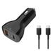 USB C Truck Car Charger UrbanX 63W Fast USB Car Charger PD3.0 & QC4.0 Dual Port Car Adapter with LED Display and 100W USB C Cable for Huawei nova 7 Pro 5G