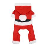 Baywell Pet Christmas Santa Claus Suit Costume with Hat for Cats Puppies Boy M